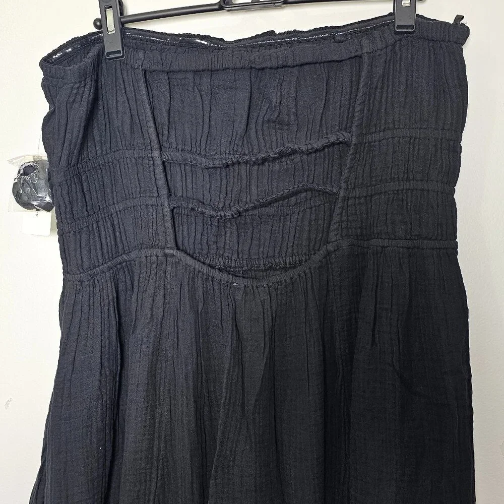 ANTHROPOLOGIE Celandine Strapless Smocked DW Maxi Dress /Black/ Size L -98212269 - Picture 8 of 10